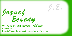 jozsef ecsedy business card